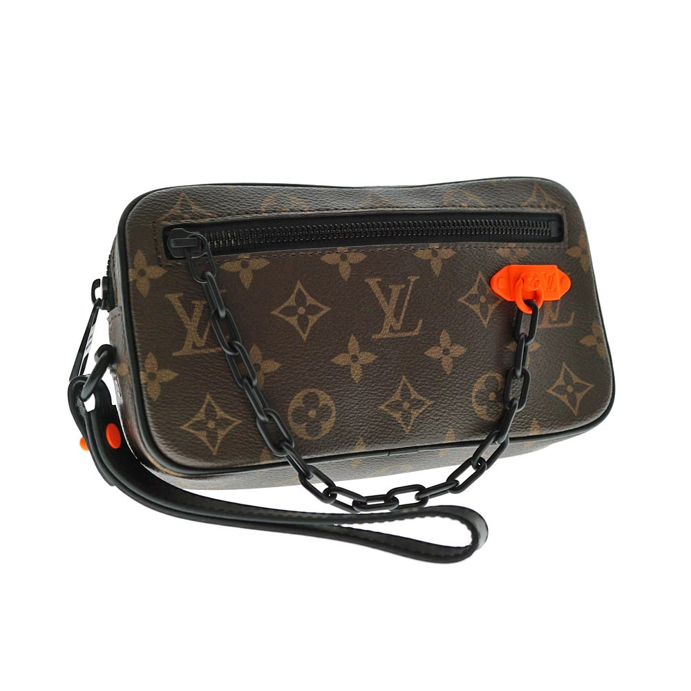 LOUIS VUITTON Pochette Volga Monogram Canvas Brown Clutch Shoulder Bag Clutch